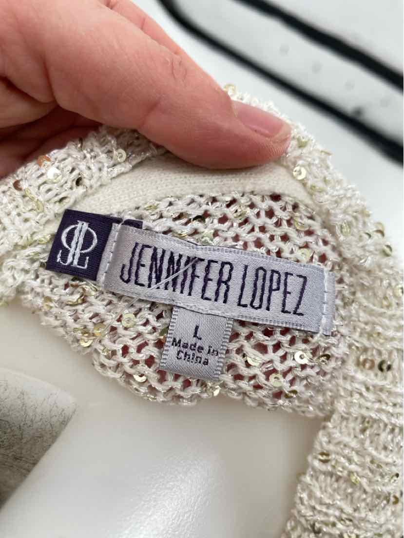 Size L Jennifer Lopez Silver Sweater