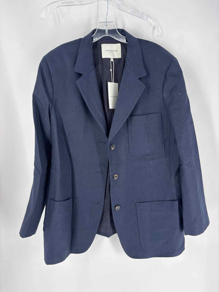 Size XXL LAFAYETTE Blue Linen Blazer
