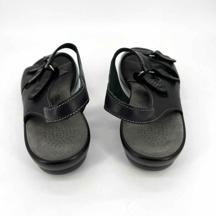 Shoe Size 9 SAS Black Leather Wedge