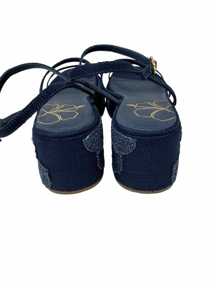 Shoe Size 9.5 LARROUDE Navy Sandals