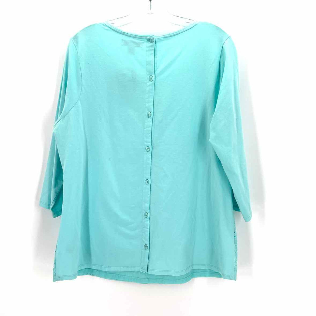 Size XL Coldwater Creek Aqua Shirt