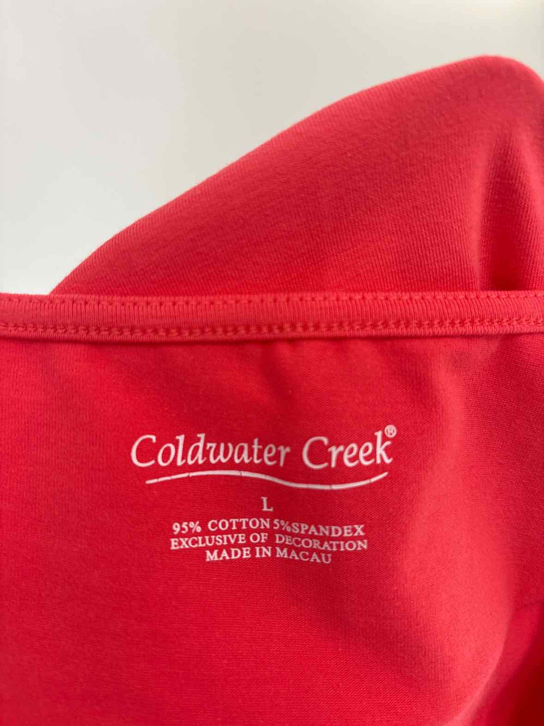 Size L Coldwater Creek Orange Shirt
