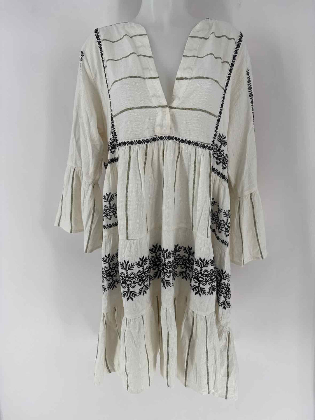 Size L Beige Print Dress
