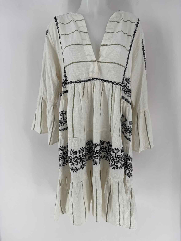 Size L Beige Print Dress