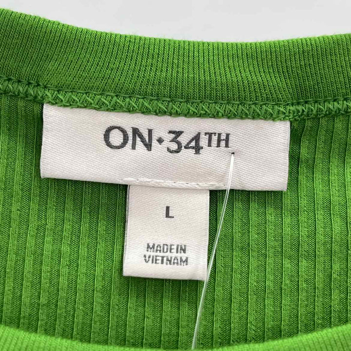 Size L ON 34TH Lime Green Knit Shirt