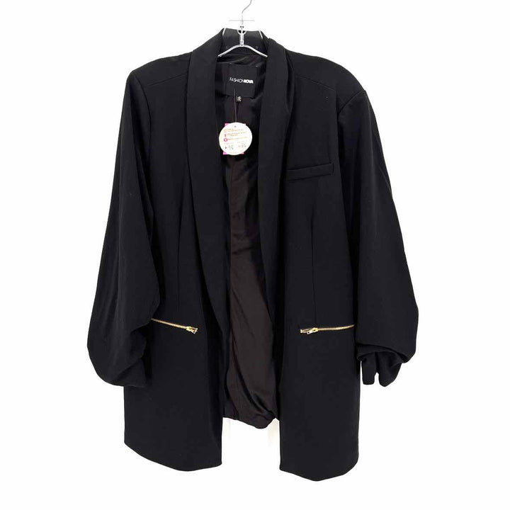 Size 2X FASHION NOVA Black Jacket