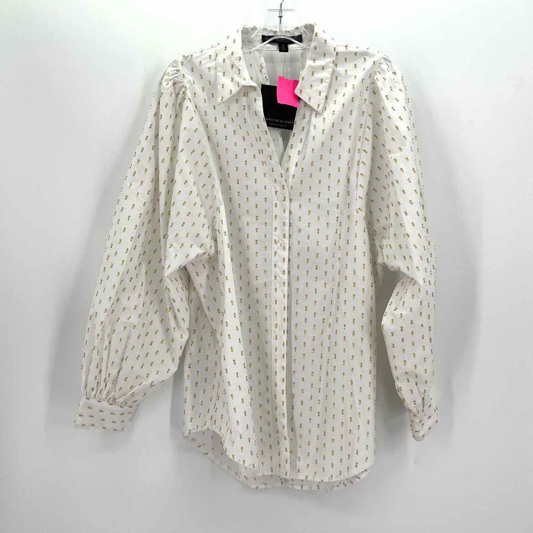 Size M Andrew Marc White Shirt