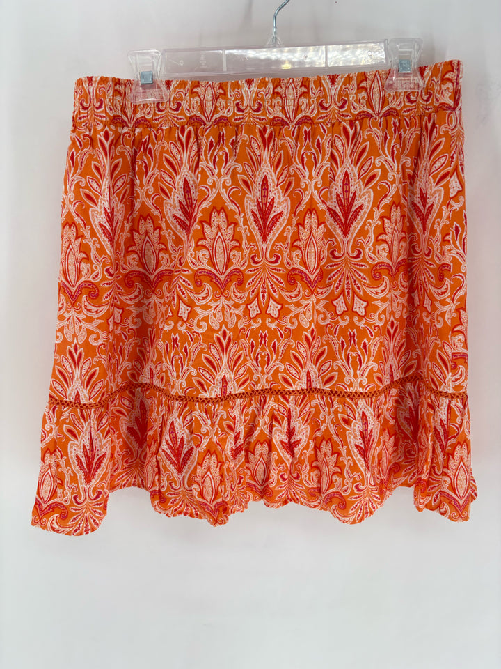 Size L LOFT Orange Skirt
