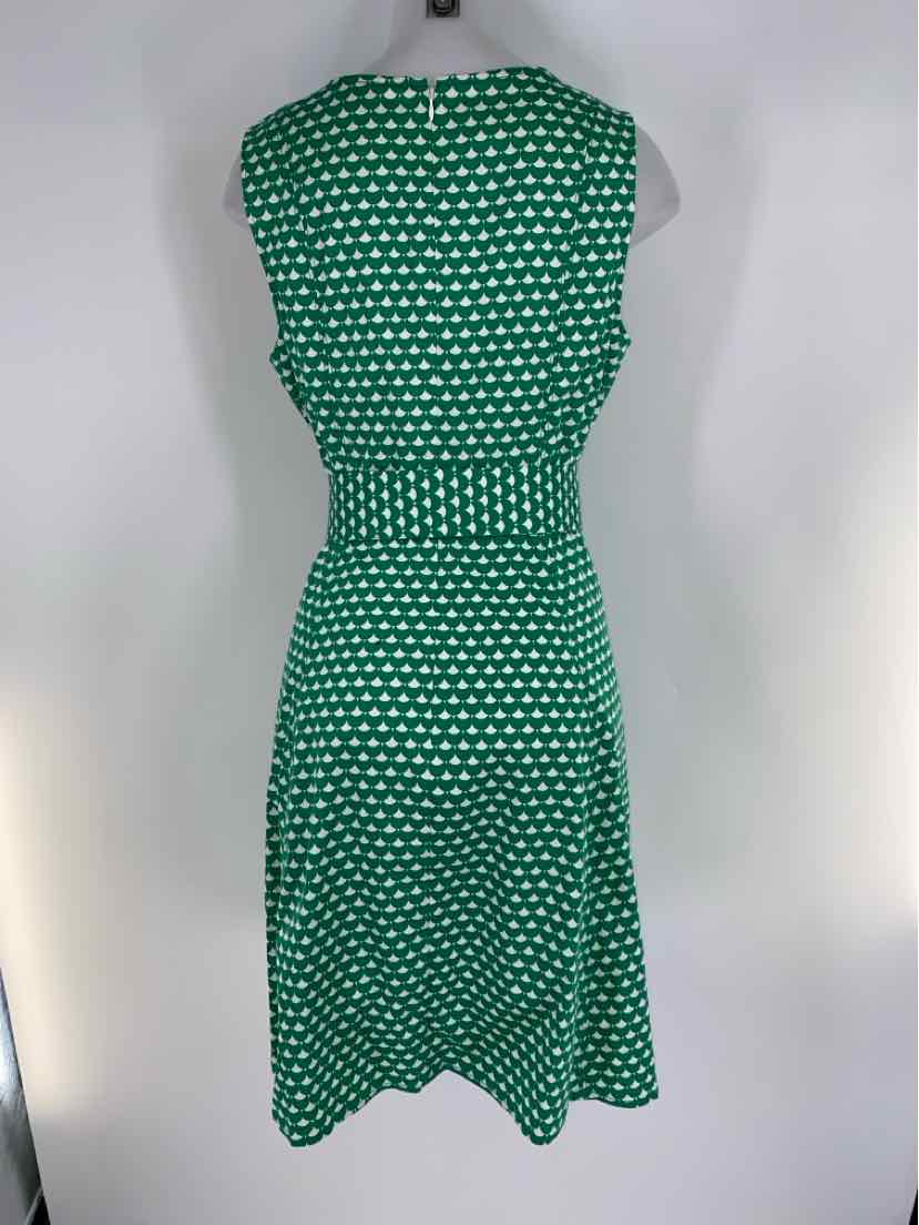 Size 10 Boden Green Print Dress