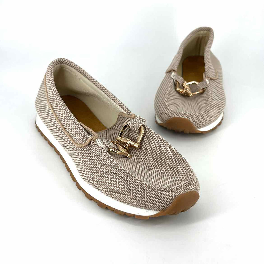 Shoe Size 41 Tan Knit Loafers