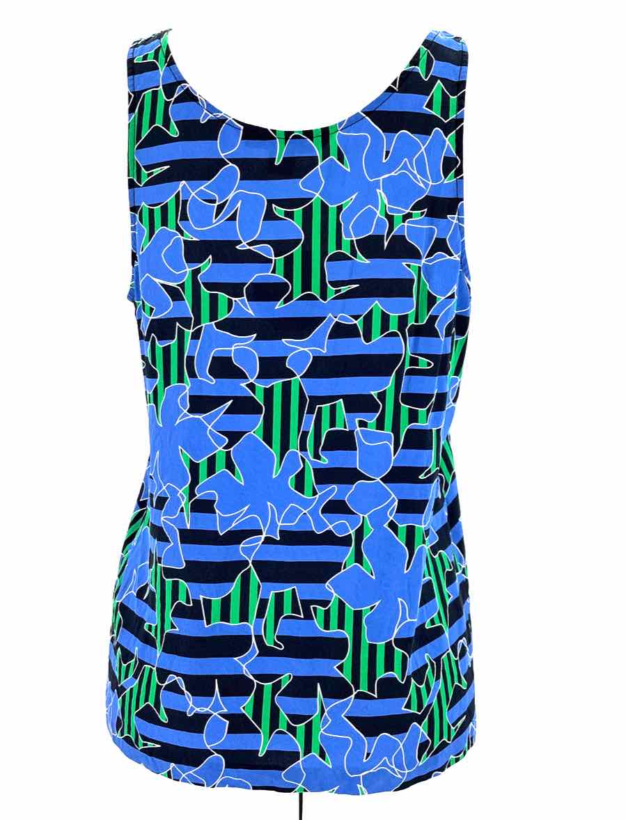 Size M DIANE VON FURSTENBERG Blue Print Shirt
