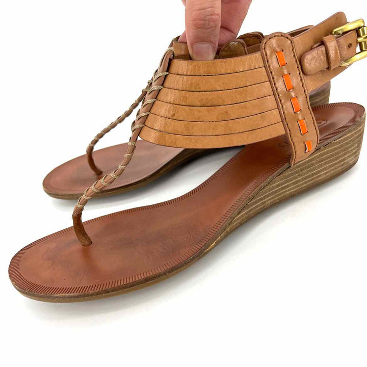 Shoe Size 8 Coach Camel Leather Sandals