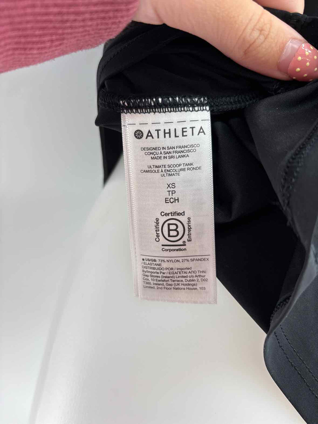 Size XS Athleta Black Shirt