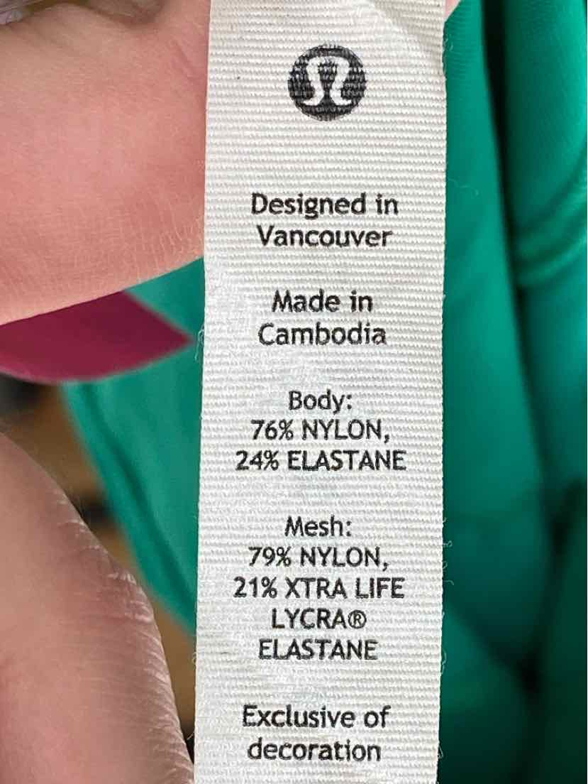Size 10 Lululemon Green Shirt