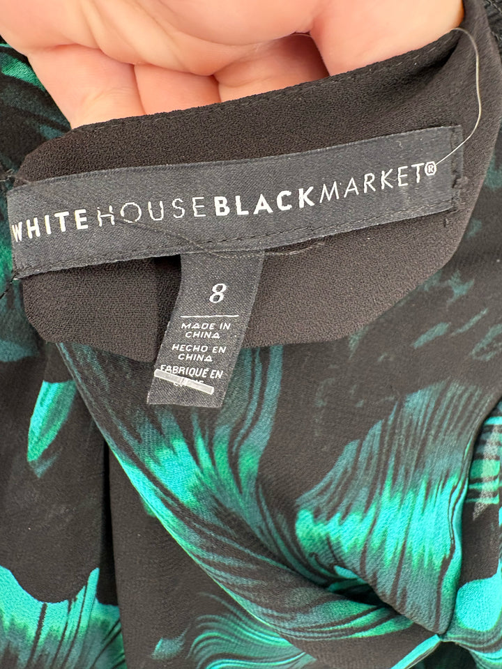 Size 8 White House Black Market Green Dress
