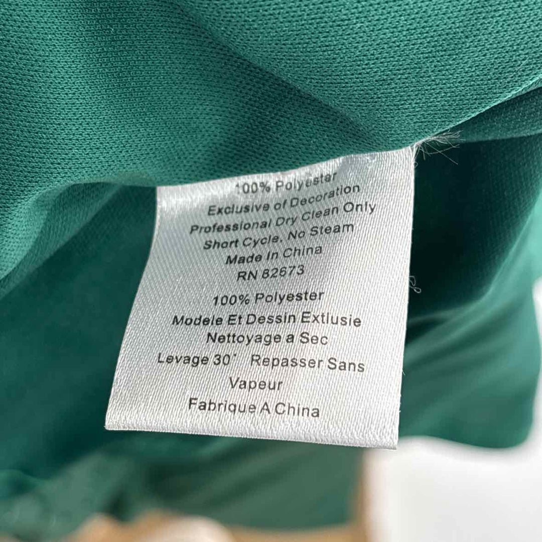 Size 6 ELLIE WILDE Green Rhinestone Dress