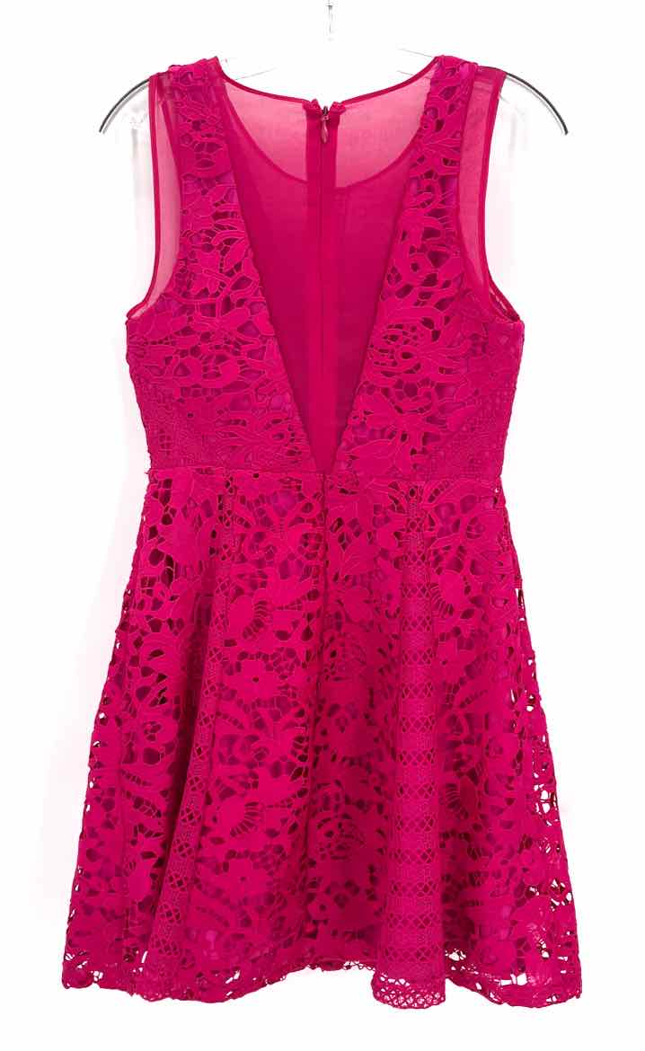 Size S Hot Pink Lace Dress