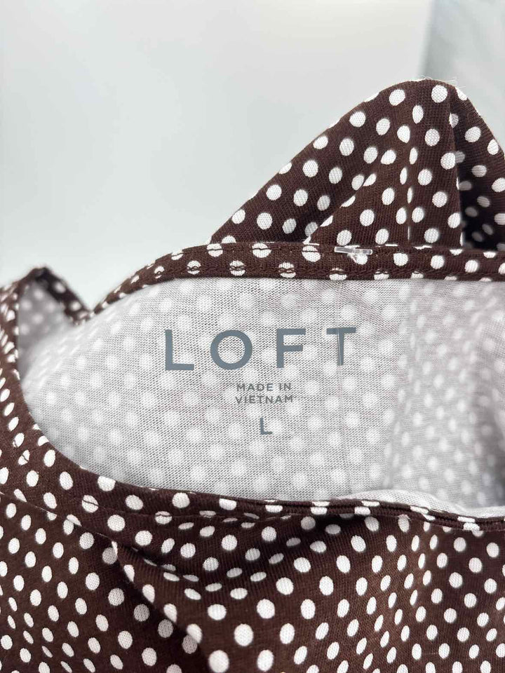 Size L LOFT Brown Shirt