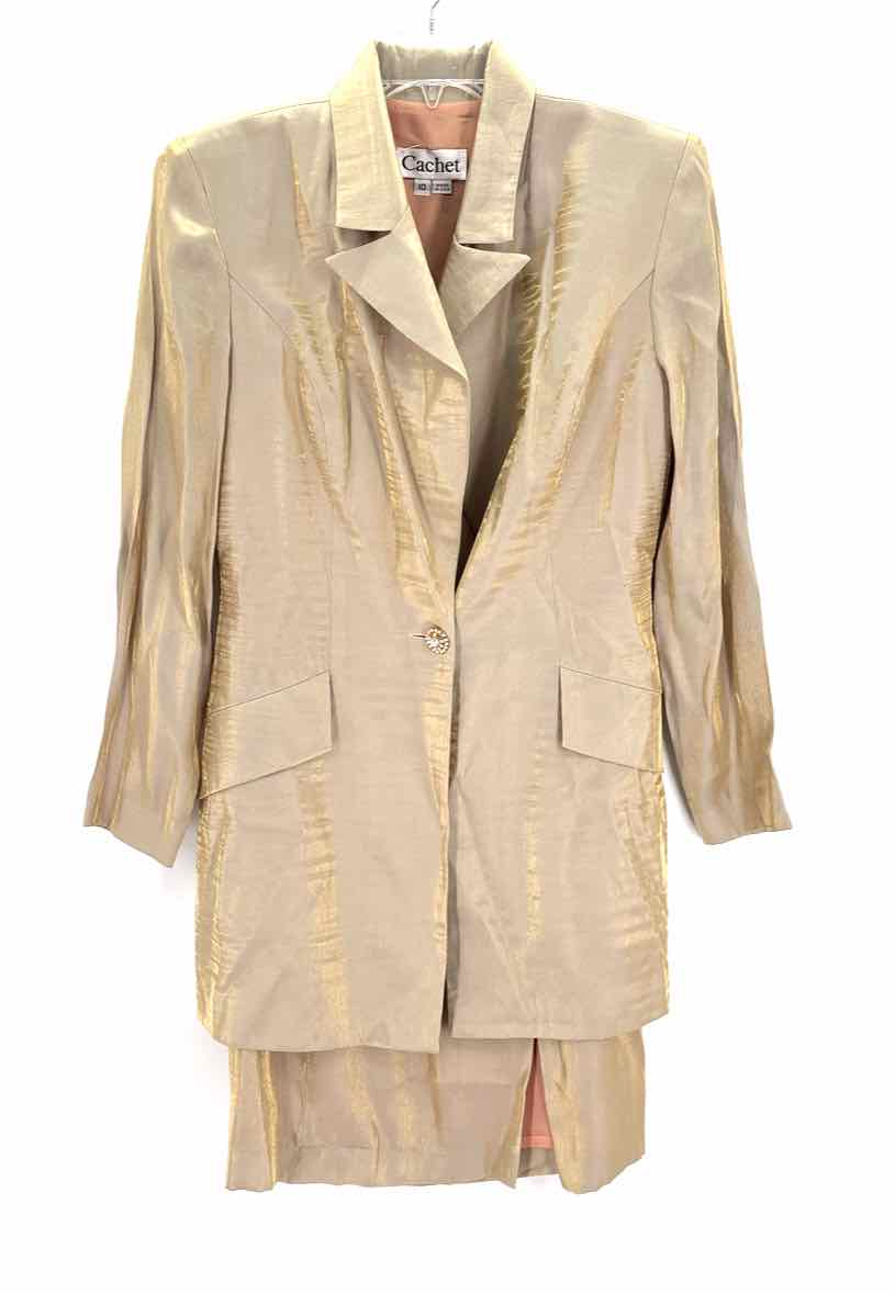 Size 10 CACHE Gold 2 PC Dress