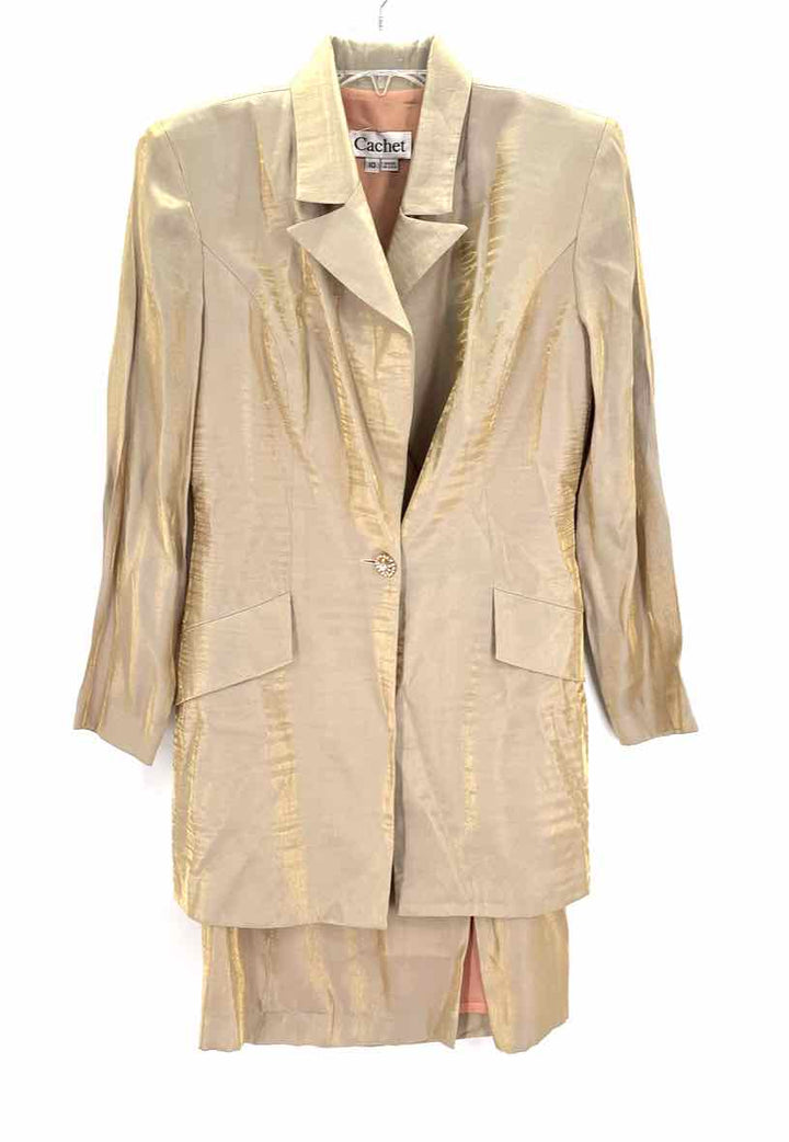 Size 10 CACHE Gold 2 PC Dress