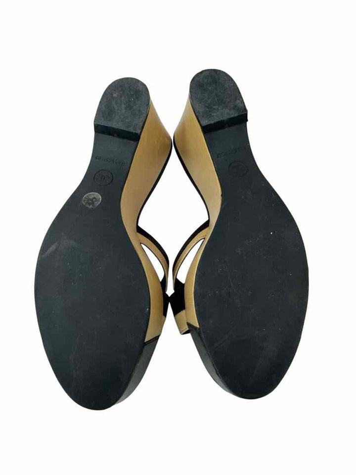 Shoe Size 37.5 Chanel Tan Leather Leather Luxury - Sandals