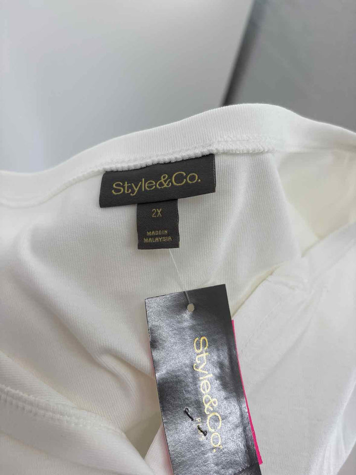 Size 2 Style & Co White Shirt