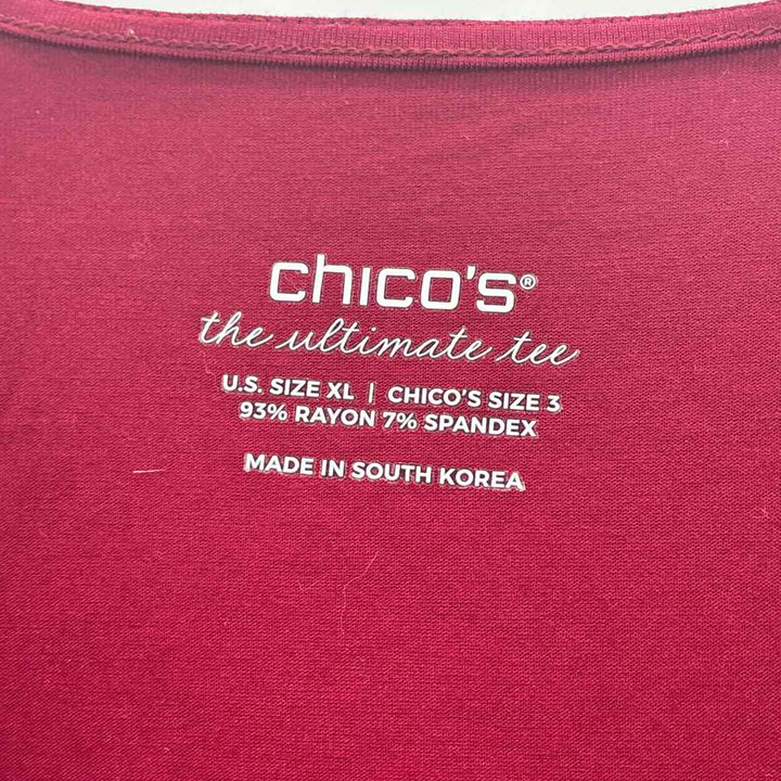 Size XL Chico's Fuschia Cotton Shirt