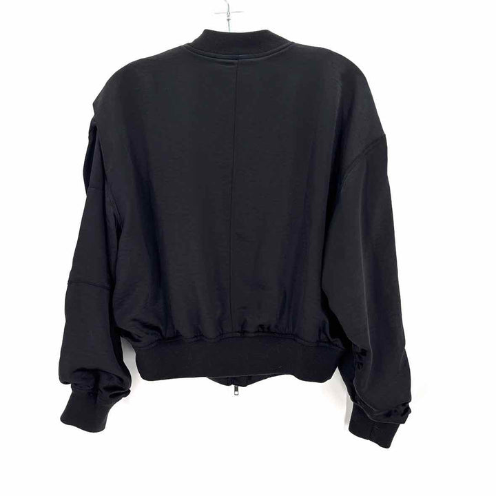 Size S OPEN EDIT Black Sateen Jacket