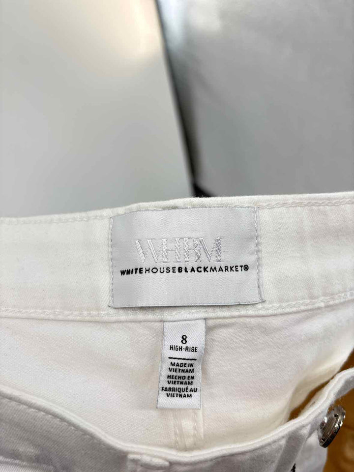 Size 8 White House Black Market White Pants