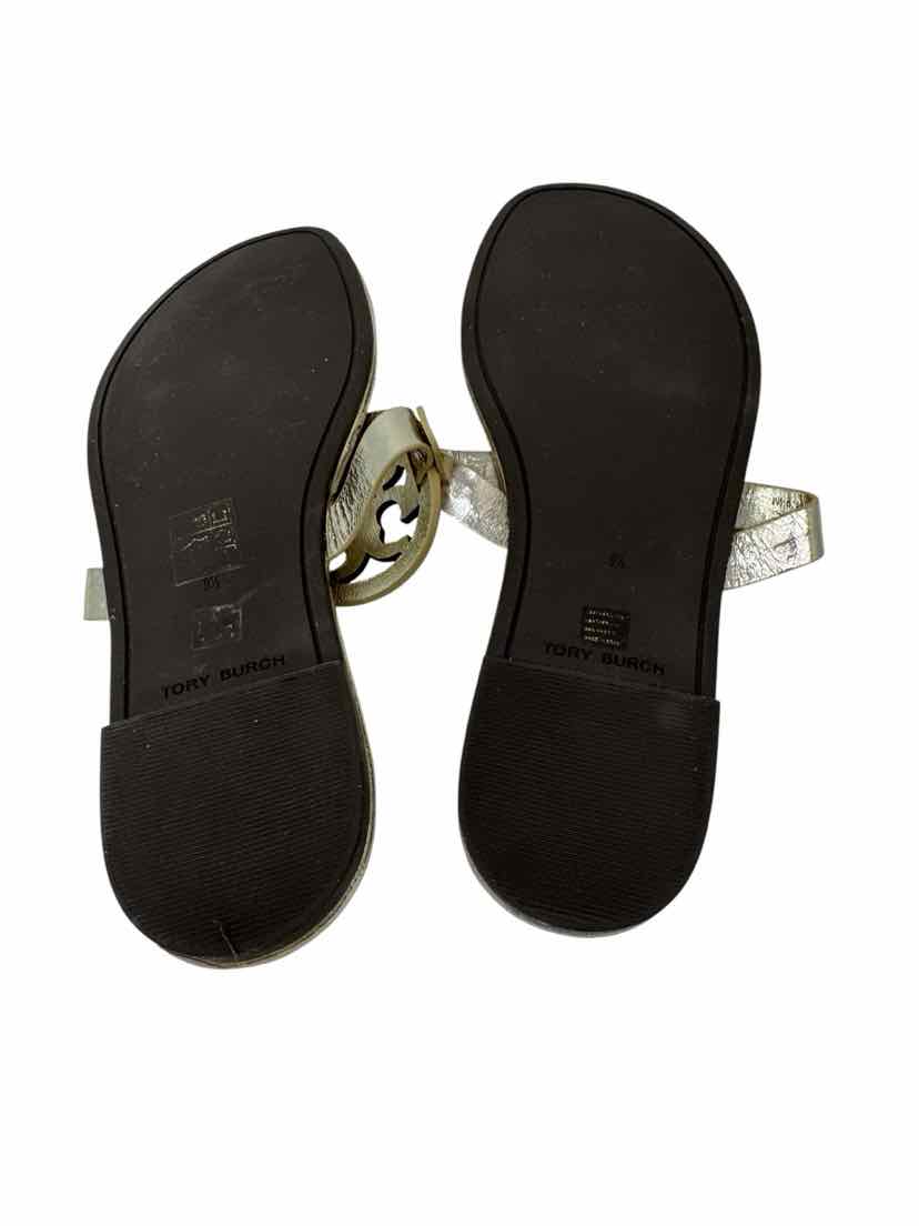 Shoe Size 9.5 Tory Burch Gold Leather Sandals