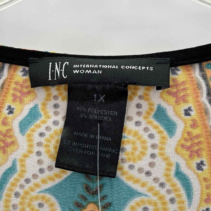 Size 1X INC Multi-Color Dress