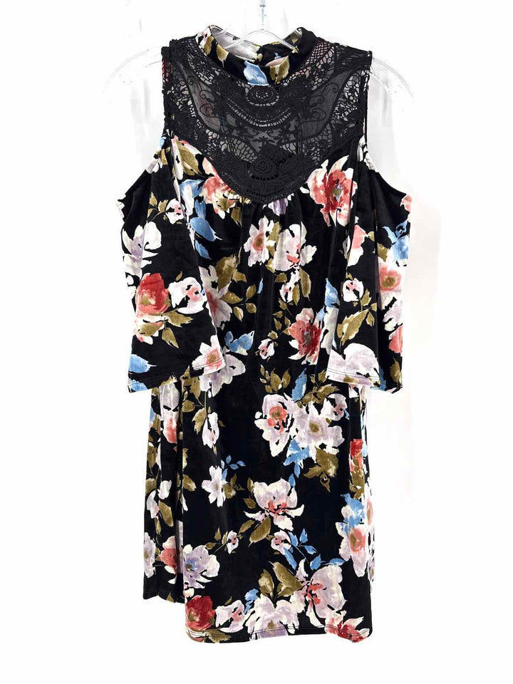 Size XL Black Print Dress