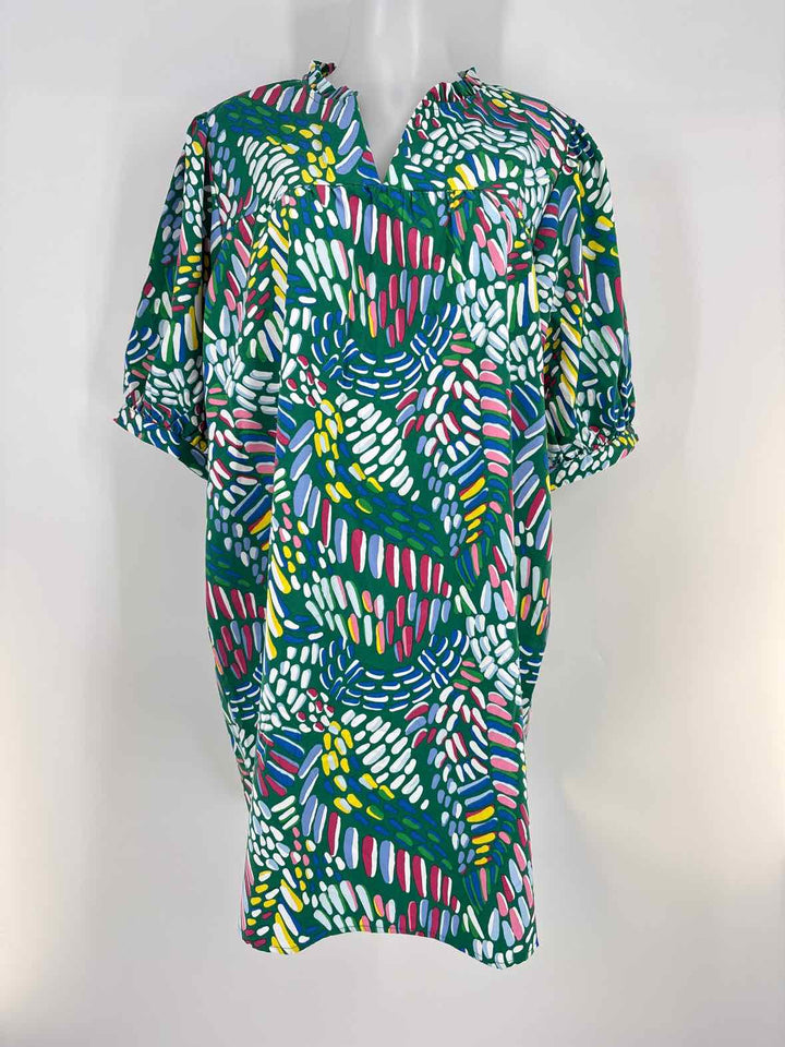 Size XL MICHELLE MCDOWELL Green Print Dress