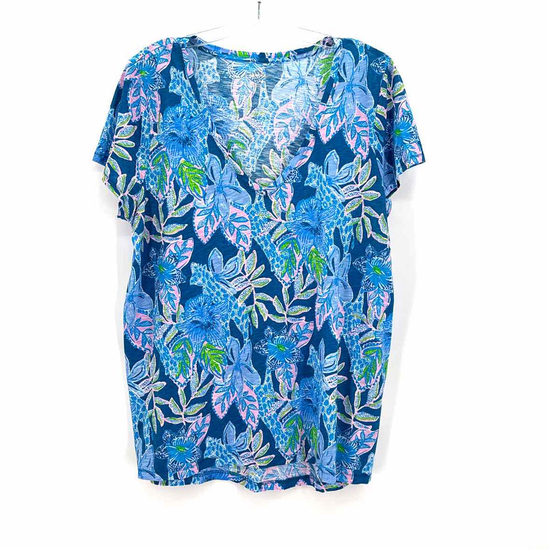 Size XL Lilly Pulitzer Blue Cotton Shirt
