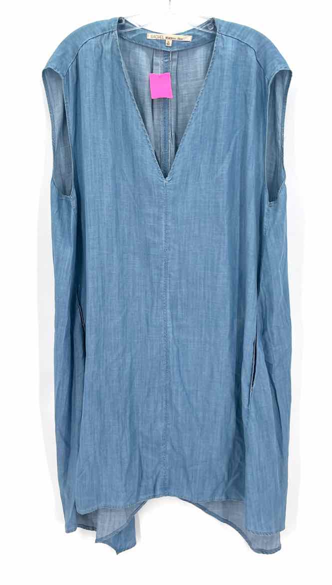 Size 1X RACHEL ROY Blue Chambray Dress