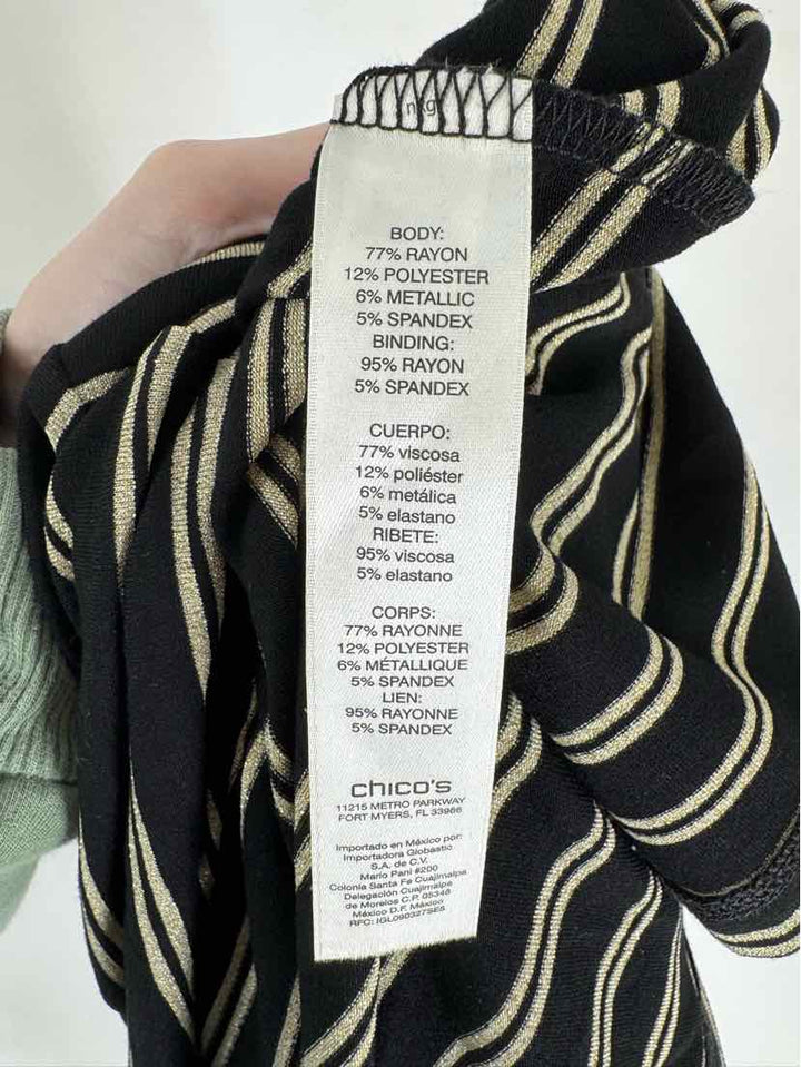 Size XL Chico's Black Shirt