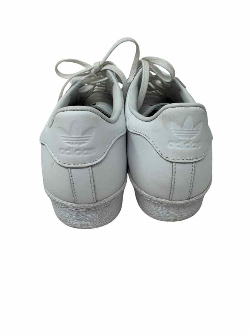 Shoe Size 40.5 Adidas White Leather Sneakers