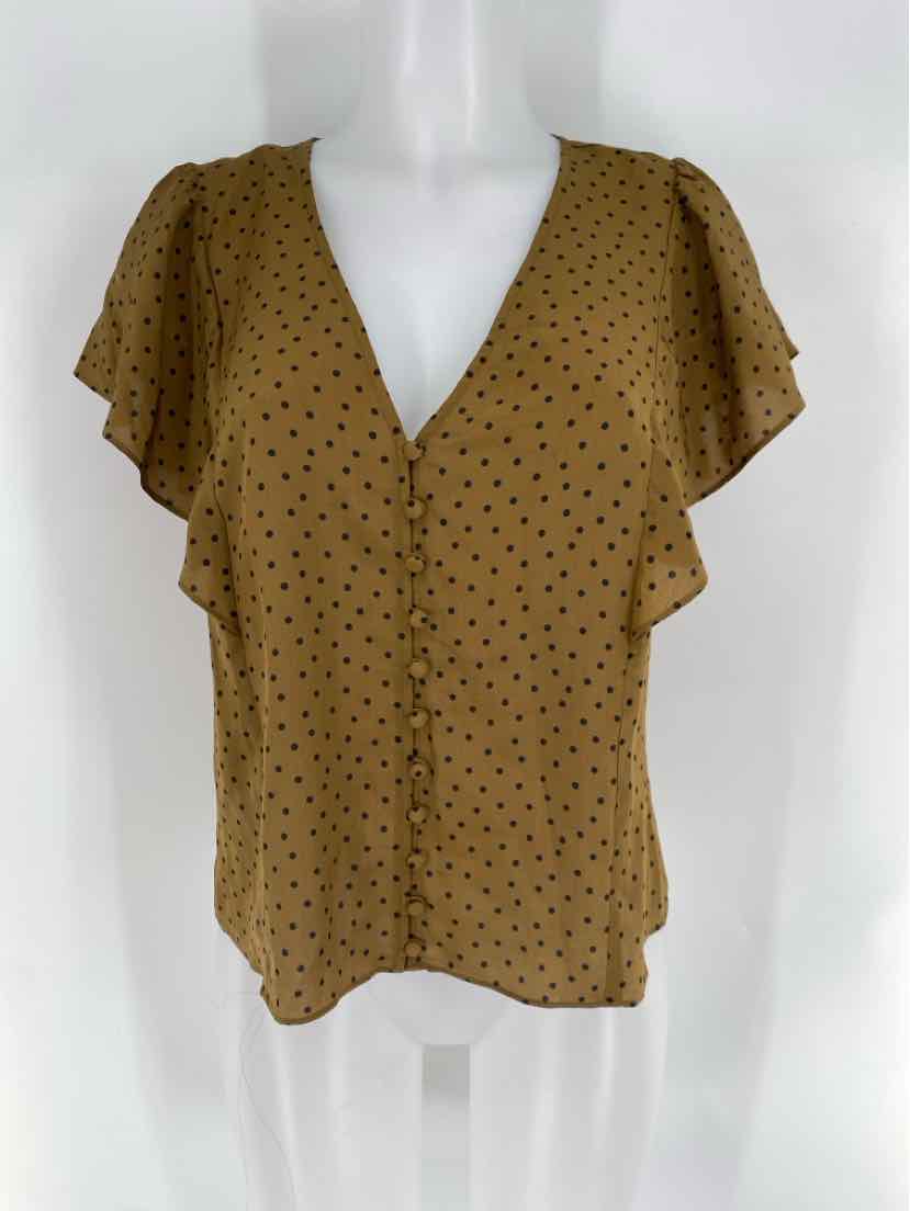 Size 8 MADEWELL Bronze Silk Shirt