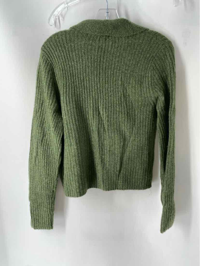 Size S Abercrombie Green Knit Cardigan