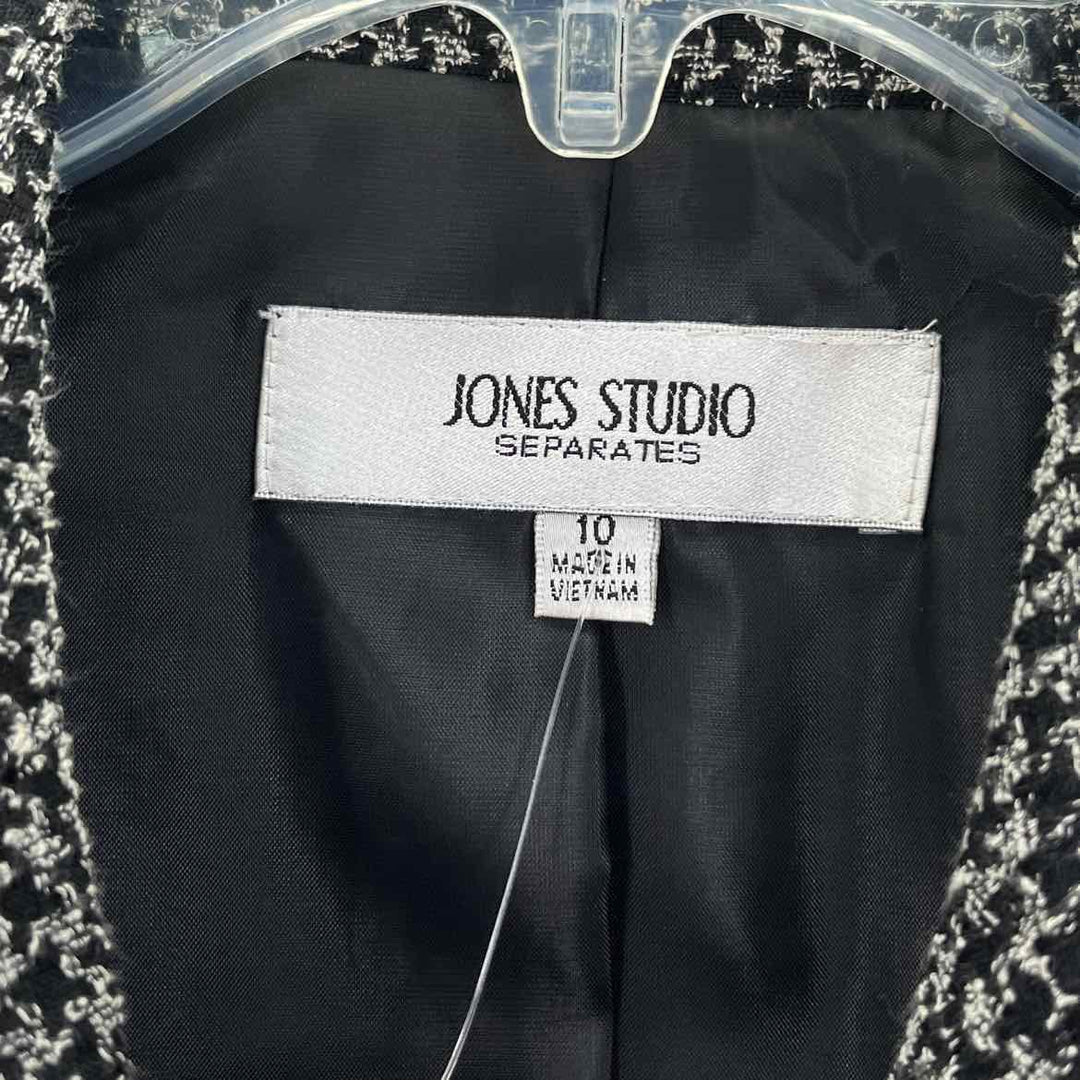 Size 10 Jones New York Black Tweed Blazer
