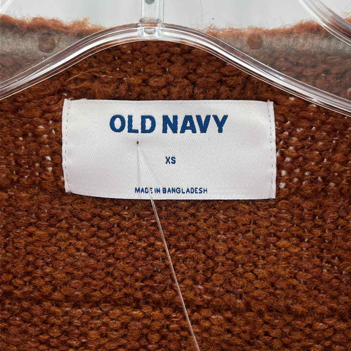 Size XS Old Navy Burnt Orange Knit Cardigan