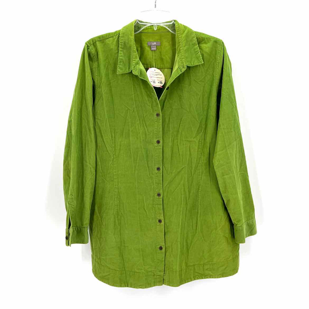 Size L J JILL Green Corduroy Shirt
