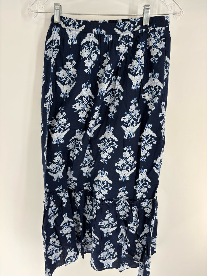 Size S J Crew Navy Print Skirt
