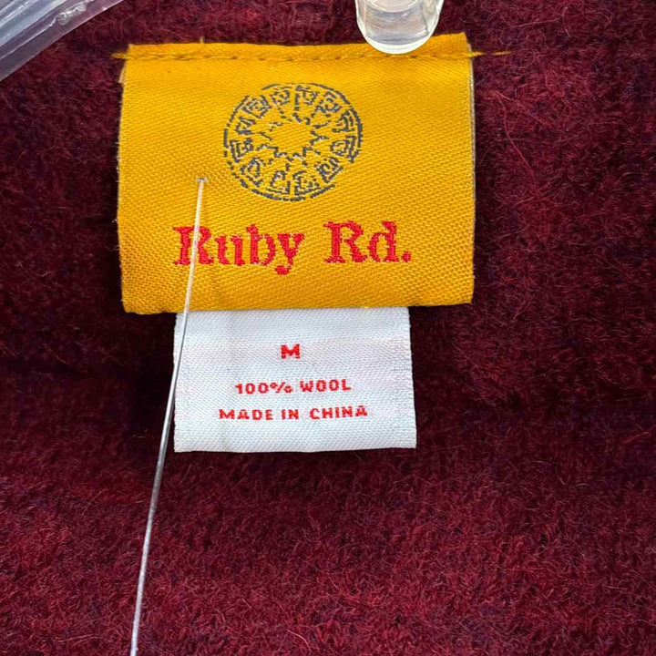 Size M Ruby Rd Burgundy Jacket