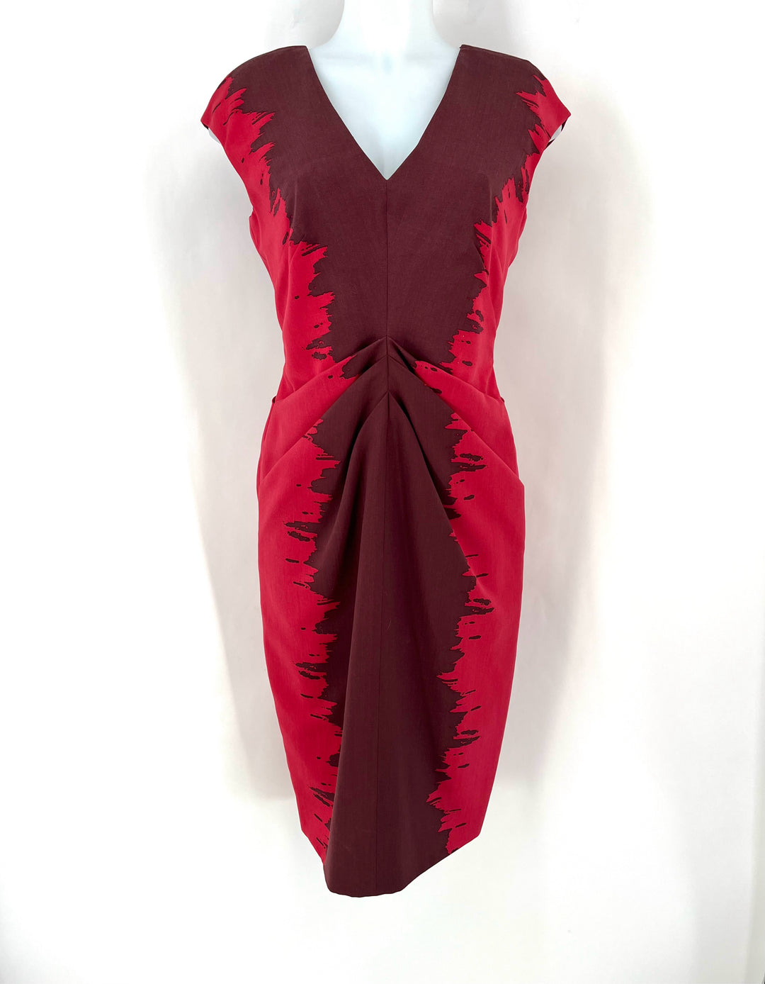 Size 6 LELA ROSE Burgundy Luxury - Dress