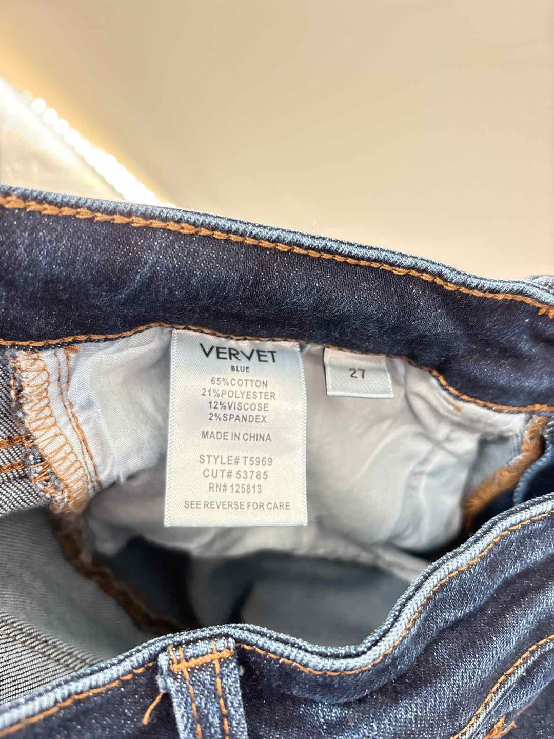 Size 27 VERVET Denim Pants