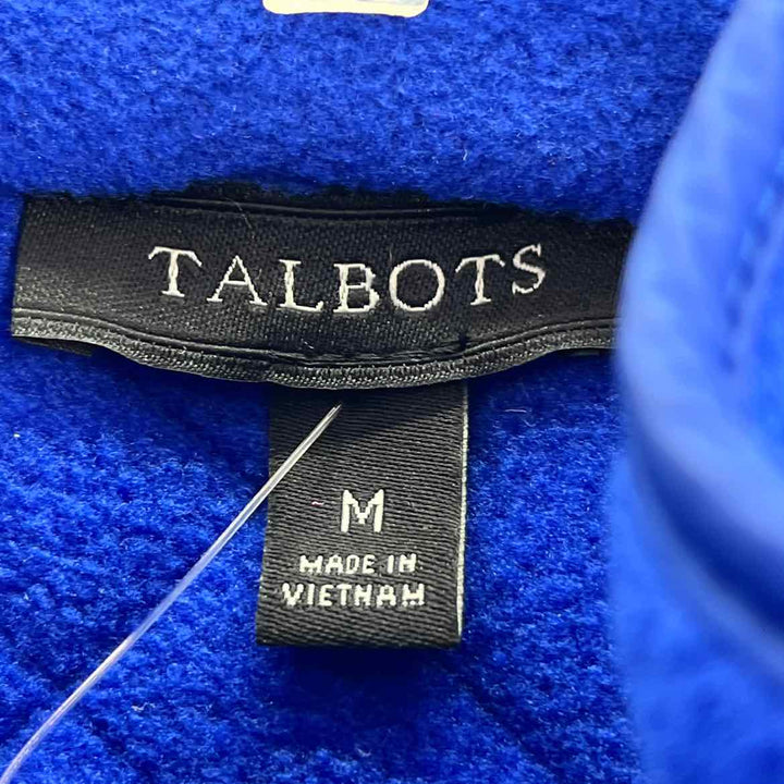 Size M Talbots Royal Blue Fleece Quilted Jacket