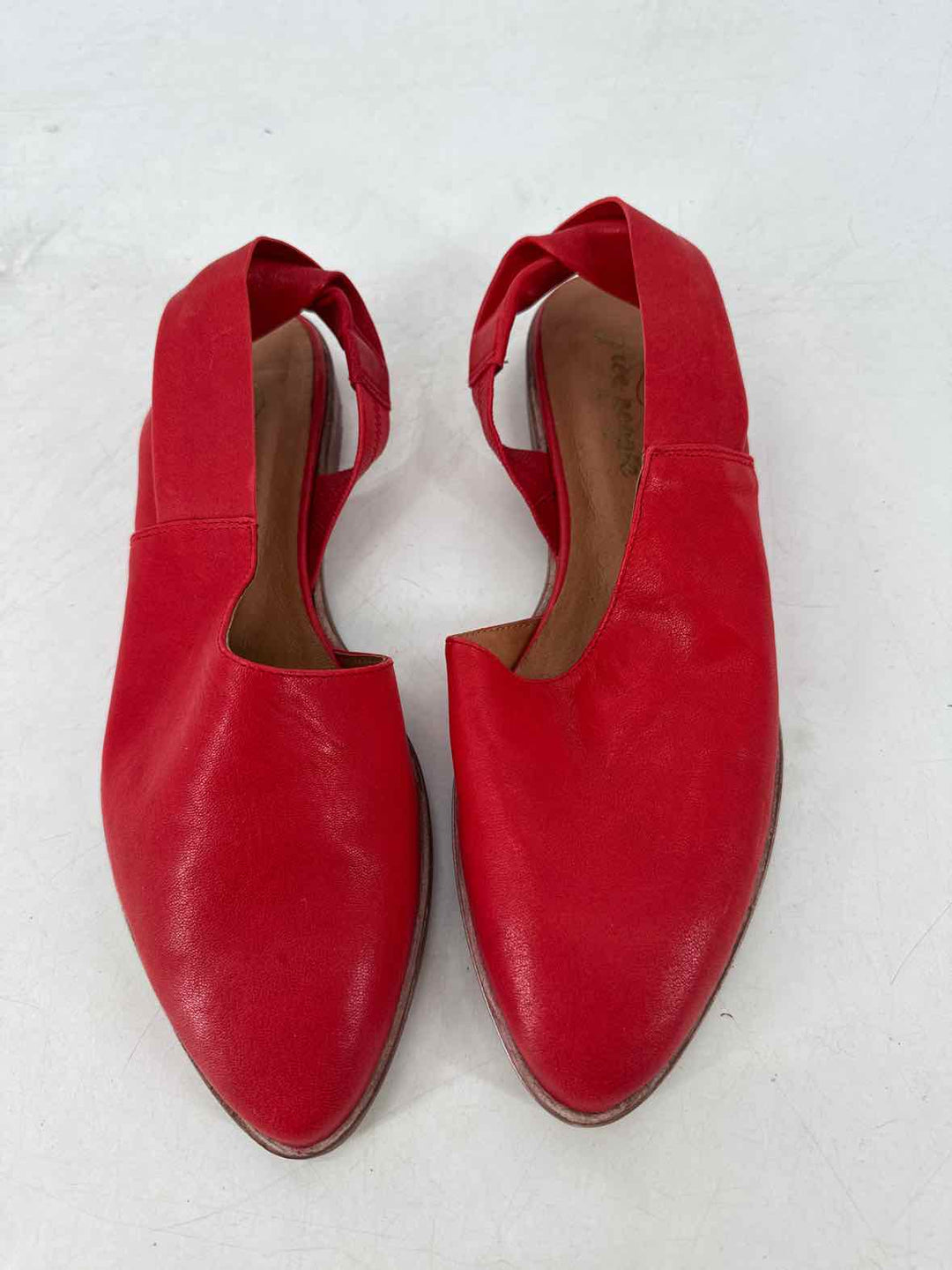 Shoe Size 40 FREE PEOPLE Red Leather Flats