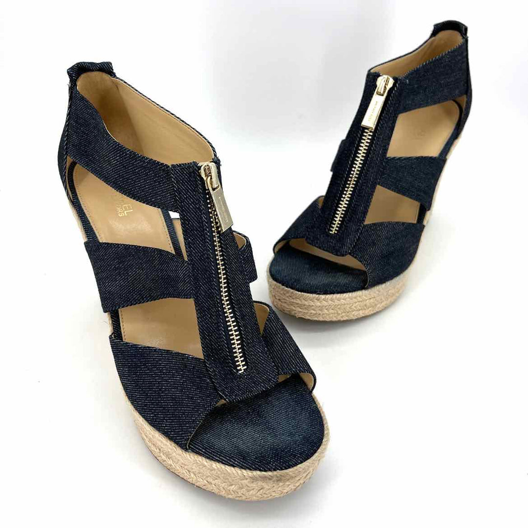 Shoe Size 9 Michael Kors Navy Denim Wedge