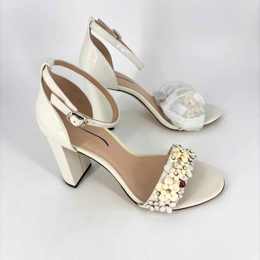 Shoe Size 7 Kate Spade White PATENT Beaded Pumps